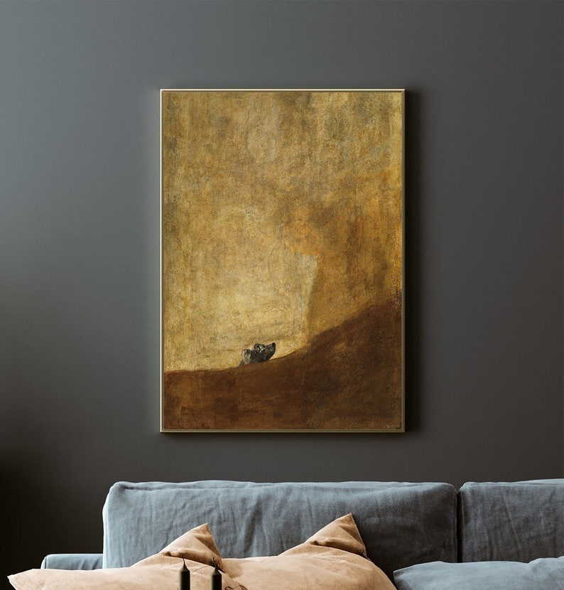 Francisco Goya the Dog 1823 Classic Painting Photo Etsy