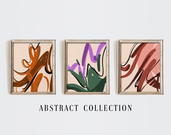 Abstract Print | Abstract Gallery Wall Set | Line Art Wall Set | Boho Print | Gallery Poster | Modern Art | Home Decor