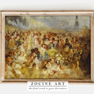 William Turner - Heidelberg (1844) - Vintage Antique Landscape Poster Print Wall Art Classic Painting Photo Gift - 12x18, 18x24, 24x36