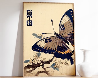 Japanese Butterfly Poster | Animal Poster | Butterfly Art Print