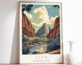 Zion Reise Poster | Zion Reise Dekor | Nationalpark Poster | Nationalpark Poster | Reise-Druck