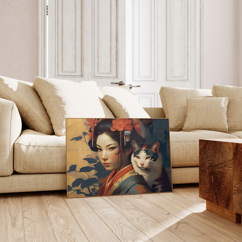 Geisha Poster Japanese Print Geisha Art Print Vintage - Etsy