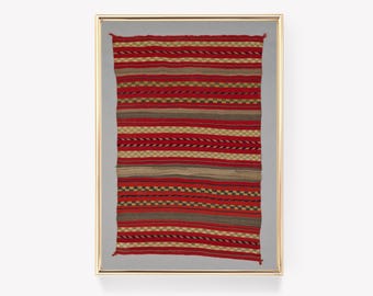 Navajo Sarape Art | Traditional Navajo Print | Ethnic Wall Decor | Southwest Tapestry | Cultural Art