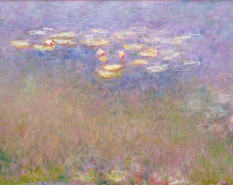 Monet Water Lilies | Impressionist Art | Floral Poster | Vintage Painting | Nature Print | Wall Art