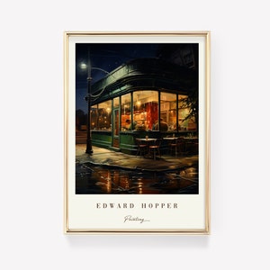 Malerei Poster | Edward Hopper | Vintage Gemälde | Moderne Wandkunst | Antiker Druck | Ästhetisches Dekor