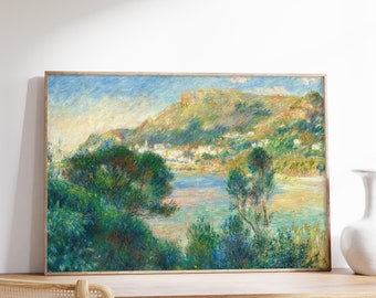 Auguste Renoir - View of Monte Carlo from Cap Martin (1884) | Vintage Poster | Impressionism Print | Landscape Oil Painting | Wall Art Decor