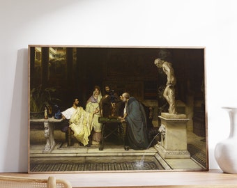 Lawrence Alma-Tadema - An Art Lover (1868) | Vintage Poster | Antique Painting | Interior Romance Romanticism Academism Print Art Decor