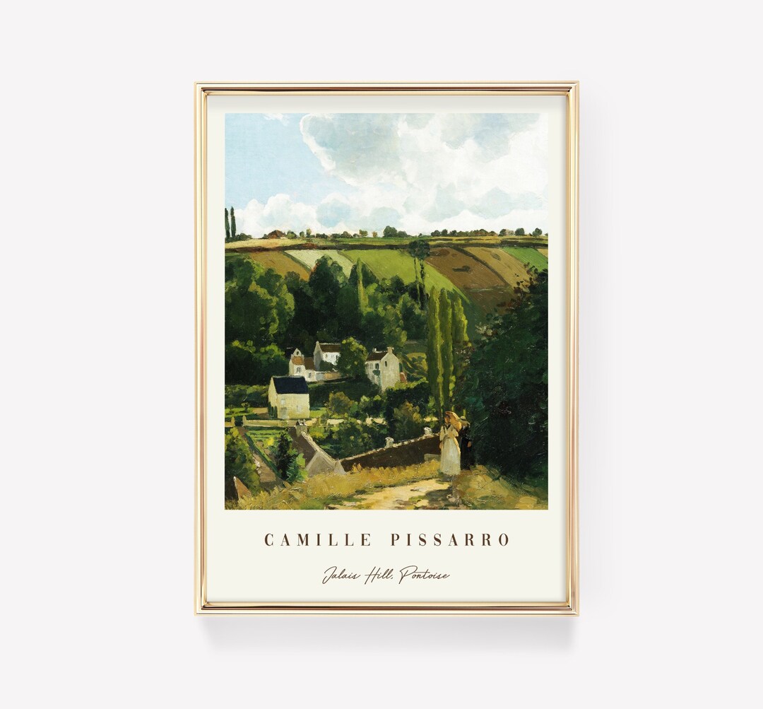 Tableau Toile Camille Pissarro 'Jalais Hill, Pontoise' - Cadre Prêt à Accrocher - Neuf - Impressionnisme