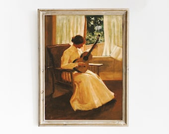 Ritratto vintage / Pittura vittoriana / Arte murale suggestiva / Stampa di donna antica / Dipinto ad olio vintage / Arte murale per interni / Decorazione
