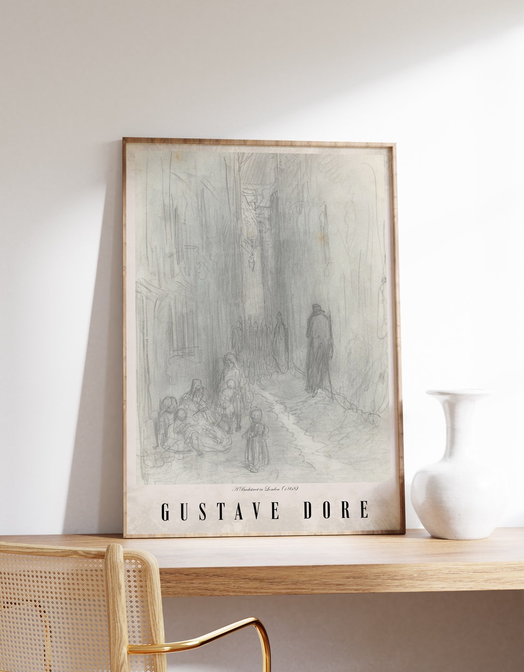 Gustave Dore Prints A Backstreet In London 1868 Gothic Decor 