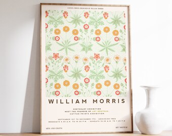 William Morris Exhibition Poster | Vintage Poster | Floral Print | Art Nouveau Print | William Morris Print | Exhibition Print | Vintage Art