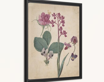Premium Framed Canvas | Flowers Canvas | Botanical Print | Botanical Canvas | Vintage Painting | Vintage Illustration | Botanical Wall Art