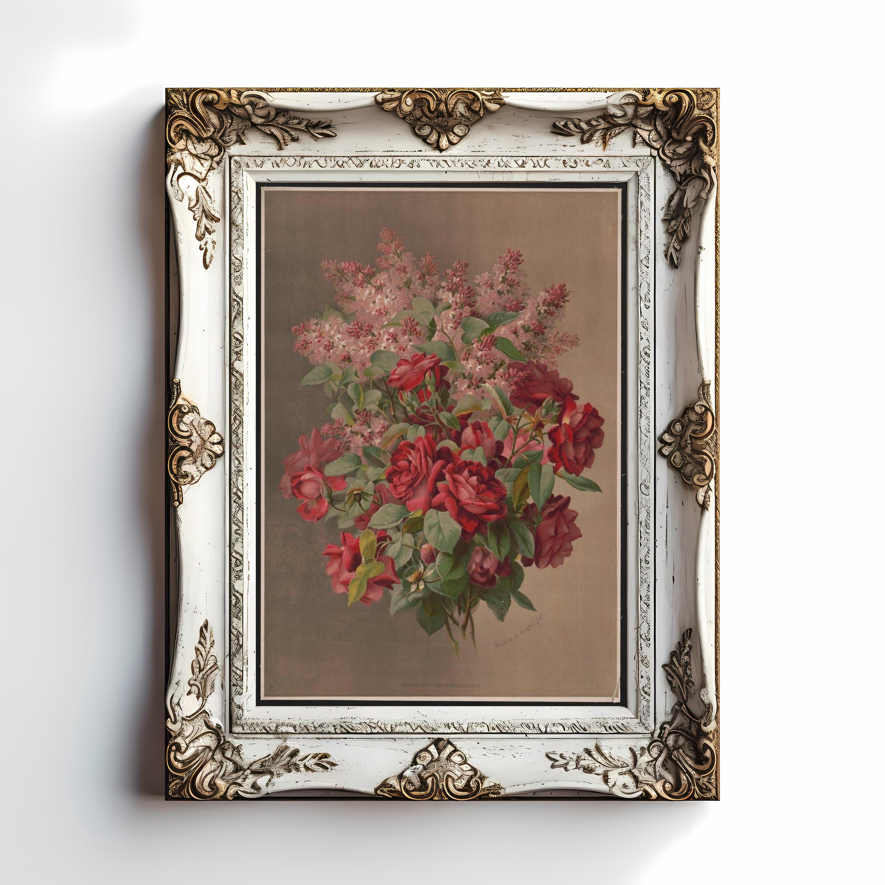 Roses By Raphael Raphael Tuck Print | Purple Rose Art | Duchess Rose Poster | Vintage ...