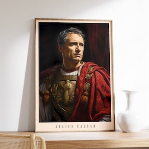 Julius Caesar Print | Historical Print | Julius Caesar Poster | Historical Decor | Book Art Print | Home Decor