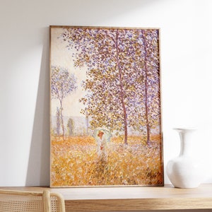 Cartel de Claude Monet / Álamos al sol / Monet Wall Art / Monet Print / Cartel de otoño / Francés vintage / Decoración del hogar