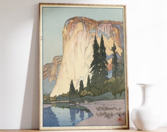 Japanese Poster | Hiroshi Yoshida - El Capitan (1925) | Japanese Print | Ukiyo-e Art Print | Japanese Decor | Japanese Landscape Print
