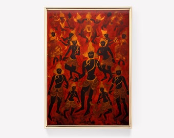 Boeddhistische kunstafdruk | Boeddhistische kunst aan de muur | Boeddhakunst | Spirituele kunst | Spiritueel decor | Meditatiekunst | Indiase kunst | Kunst uit het midden van de eeuw