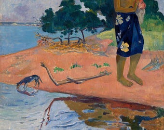 Paul Gauguin Haere Pape | Vintage Painting | 1892 Art Print | Wall Art | Vintage Print | Gauguin Masterpiece |
