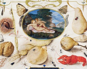 Allegory | Human Life | 1596 Painting | Vintage Print | Joris Hoefnagel | Classic Art | Historic Art Print