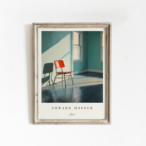 Chair Poster | Edward Hopper | Vintage Painting | Modern Wall Art | Antique Print | Aesthetic Decor image 10