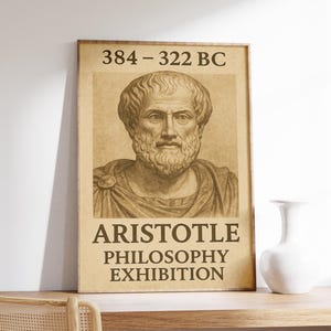 Antikes Griechenland Aristoteles Poster, Philosophie Wandkunst, Klassischer Denker Druck, Vintage Aristoteles Dekor