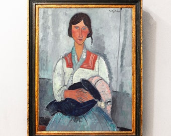 モディリアーニリトグラフGYPSY WOMAN WITH A BABY