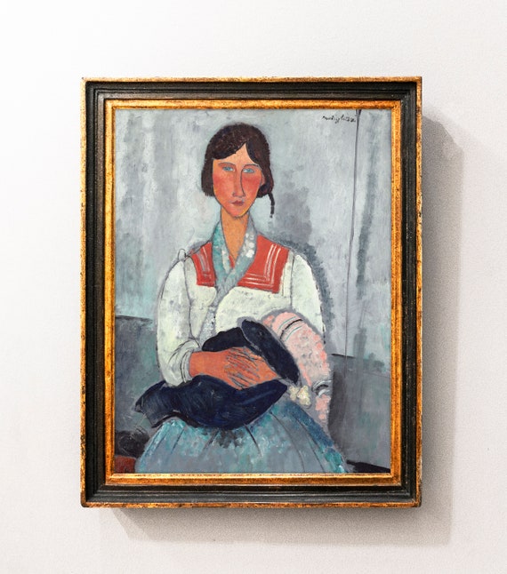 アメデオ・モディリアーニ【ポスター Woman in a Blue Dress, Seated