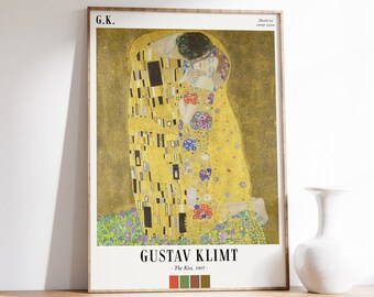 Gustav Klimt Art Print | The Kiss Art Print | Art Nouveau Print | Gustav Klimt Poster | Gustav Klimt Wall Art | Klimt Exhibition Print