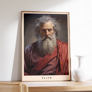 Platon | Philosophie Print | Plato Poster | Historisches Dekor | Buch Kunstdruck | Wohndekor
