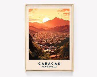 Caracas Travel Poster | Venezuela Travel Decor | Venezuela Poster | Caracas Print | Travel Print