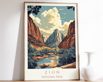 Zion Reise Poster | Zion Reise Dekor | Nationalpark Poster | Nationalpark Poster | Reise-Druck