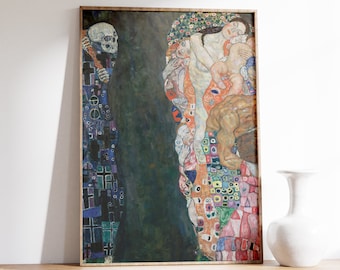 Gustav Klimt Art Print Death and Life - Etsy