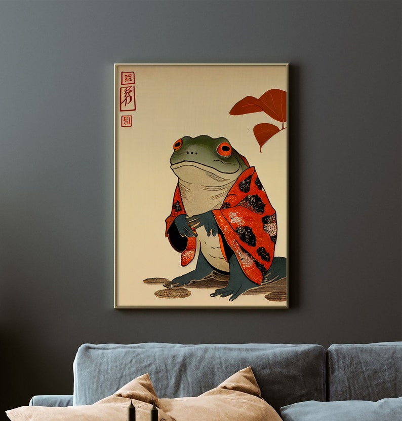 Matsumoto Hoji Print | Japanese Poster | Frog Wall Art | Vintage Art ...