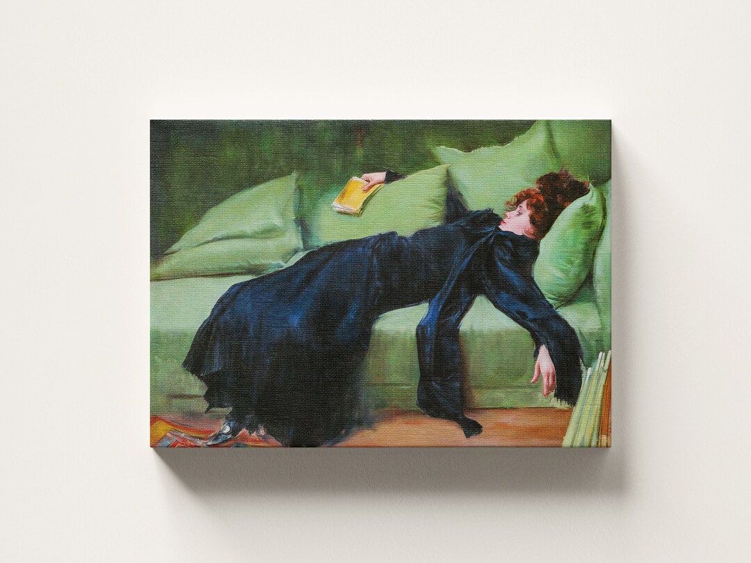 Decadent Young Woman | Premium Canvas | Vintage Canvas | Moody Wall Art ...