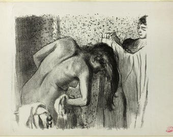 Impressionist Art Print | Edgar Degas Art | Woman After Bathing | Bathing Woman Print | Art Print |