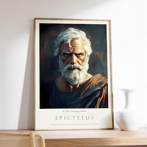 Epiktet Druck | Vintage Gemälde | Stoischer Dekor | Modernes Wohndekor | Philosophie Print | Philosophie Dekor