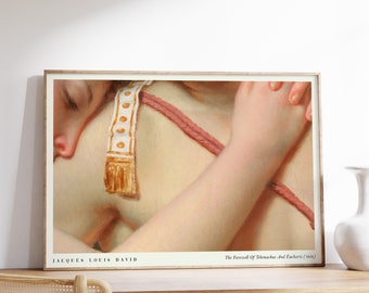 Jacques Louis David Art Print | The Farewell Of Telemachus And Eucharis (1818) | Exhibition Poster | Modern Wall Art