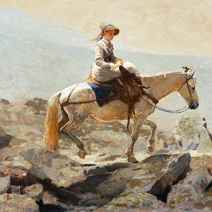The Bridle Path Print | White Mountains Art | Winslow Homer Painting | Vintage Landscape Print | Wall Art