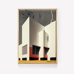 Bauhaus Exhibition Poster | Bauhaus 1923 Poster | Vintage Exhibition Poster | Minimalist Home Decor | Geometric Print | Mid Century Print