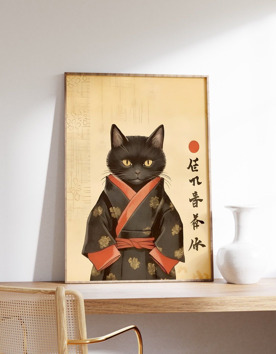 Japanese Cat Print | Cat Wall Art | Ukiyo-e Poster | Japanese Print ...