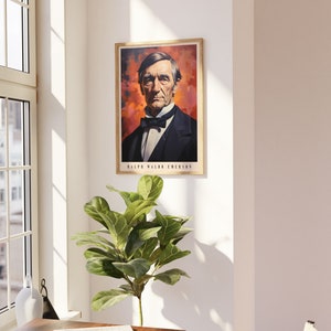 Ralph Waldo Emerson Poster | Autor Print | Ralph Waldo Emerson Poster | Literatur Dekor | Buch Kunstdruck | Wohndekor Bild 3