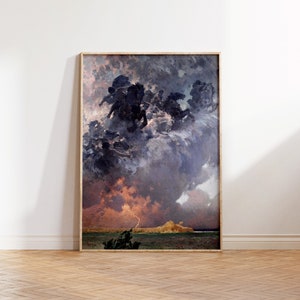 a painting on a wall in a room