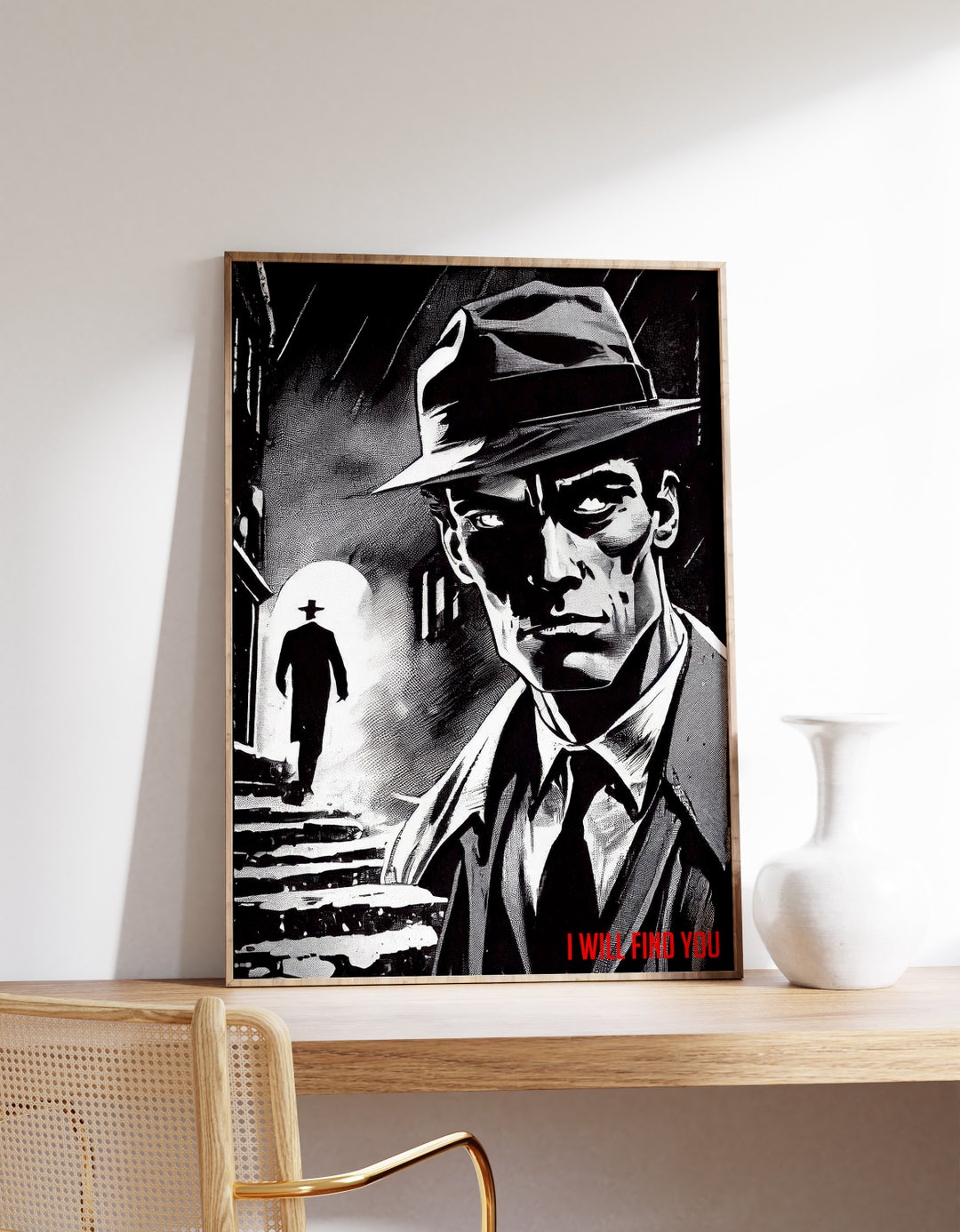 Comic Art Poster Comic Art Print Comic Wall Art Mystery Man Print
