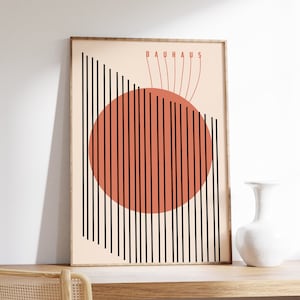 Pôster da Exposição Bauhaus | Impressão Bauhaus vintage | Projeto Bauhaus | Exposição Arte em Parede | Pôster moderno | Formas geométricas Bauhaus