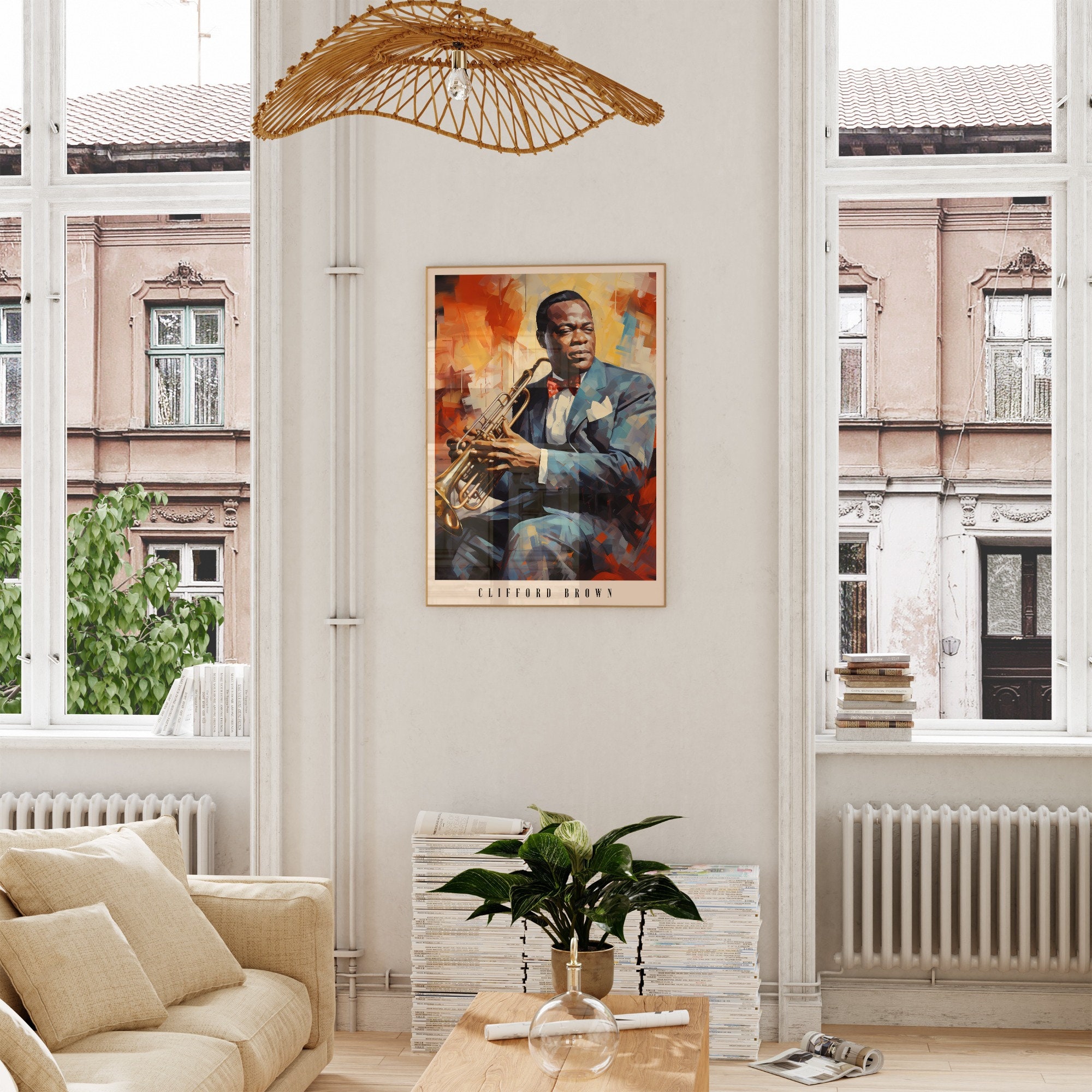 CLFFORD・BROWNトランペット ポスター Clifford Brown Poster | Musical Print | Jazz Poster | Jazz
