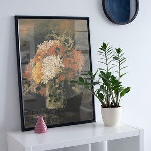 Impresión de Van Gogh / Jarrón con claveles (1886) / Pintura de flores vintage, Arte de pared de bodegones antiguos, Cartel de Van Gogh, Pintura de Van Gogh