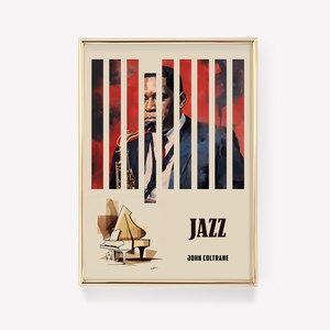 John Coltrane | Musical Decor | Jazz Poster | Jazz Portrait | Jazz Decor | Jazz Art Print | Home Decor