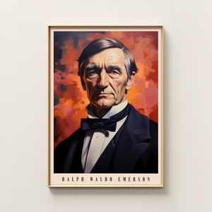 Ralph Waldo Emerson Poster | Autor Print | Ralph Waldo Emerson Poster | Literatur Dekor | Buch Kunstdruck | Wohndekor Bild 4
