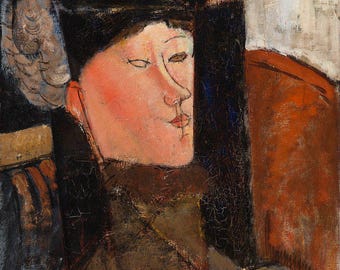 Vintage Woman Portrait | Modigliani Print | Beatrice Hastings | Classic Art | Museum Quality Poster