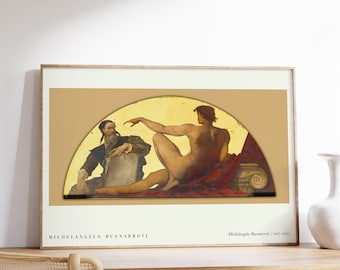 Michelangelo Art Print | Michelangelo Buonarroti (1881-1884) | Exhibition Poster | Modern Wall Art